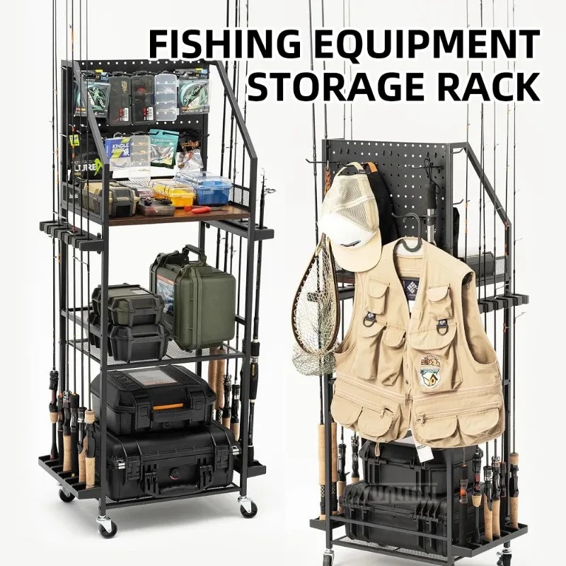 Fishing Rod Combo - Opbergrek voor visgerei, houder voor hengels
