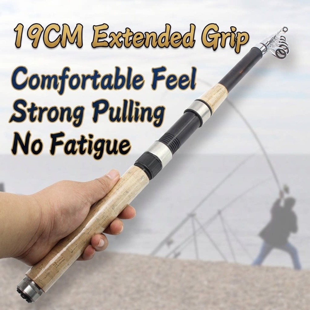 Fishing Rod Boat - Telescopische Glasvezel Hengel 2,1m tot 3,6m