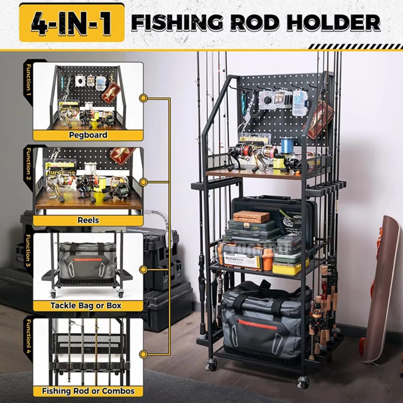 Opbergrek voor visgerei, houde - Fishing Rod Combo recensie en prijs